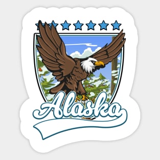 Alaska Travel Patch Sticker